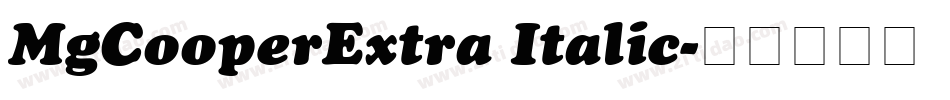 MgCooperExtra Italic字体转换